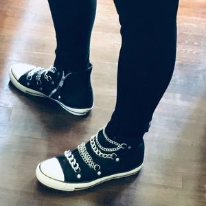 ASH Women’s Black High Top Chain Sneakers
